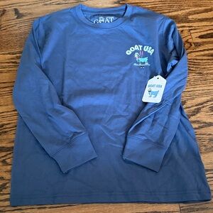 GOAT USA  Navy MountainClub long sleeve tee